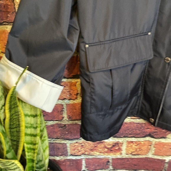 London Fog Emilia Navy & Grey Zip Up Hooded Jacket Size L - Picture 3 of 14